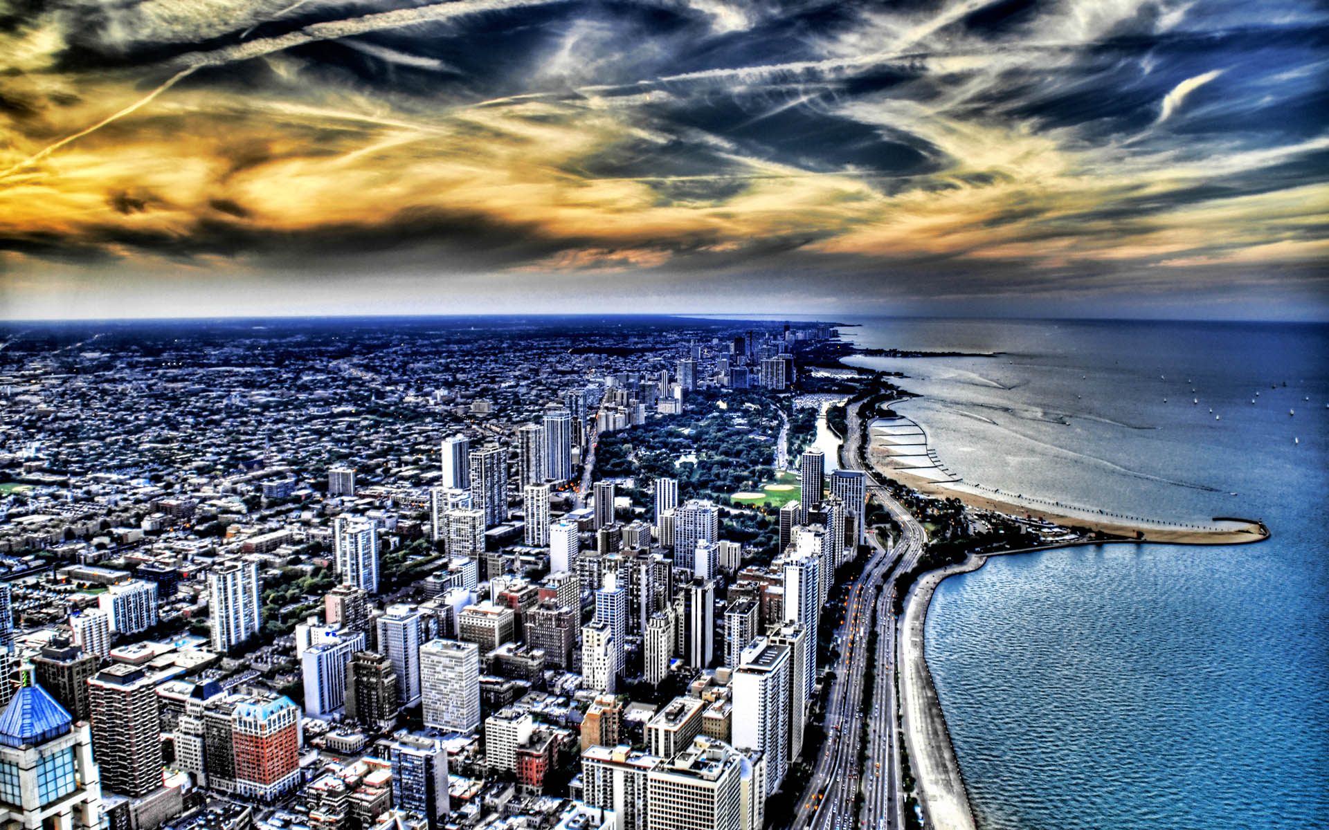Immagine Chicago città USA Città edificio 1920x1200 stati uniti La casa