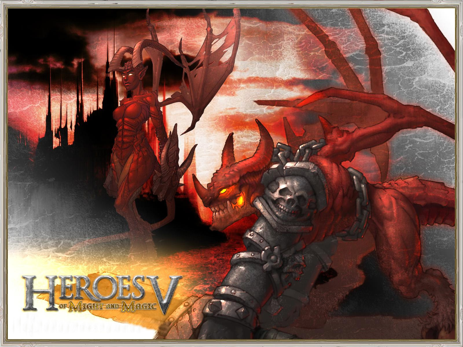 Sfondi del desktop Heroes V Heroes of Might and Magic Demoni Fantasy Videogiochi 1600x1200 demone gioco