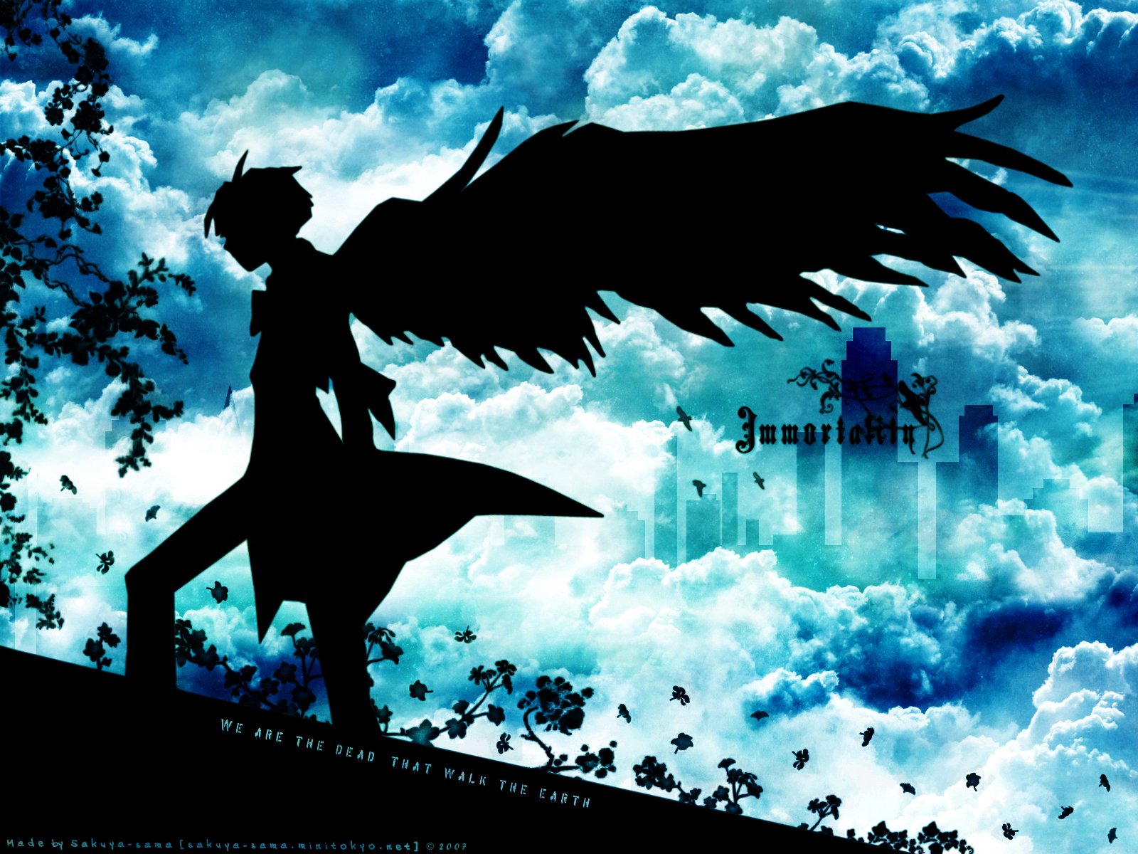 Fotos von Silhouetten Anime Engeln Silhouette Engel