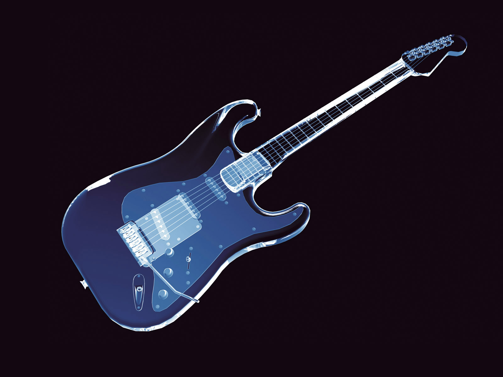 Instrument de musique Guitare Fond noir