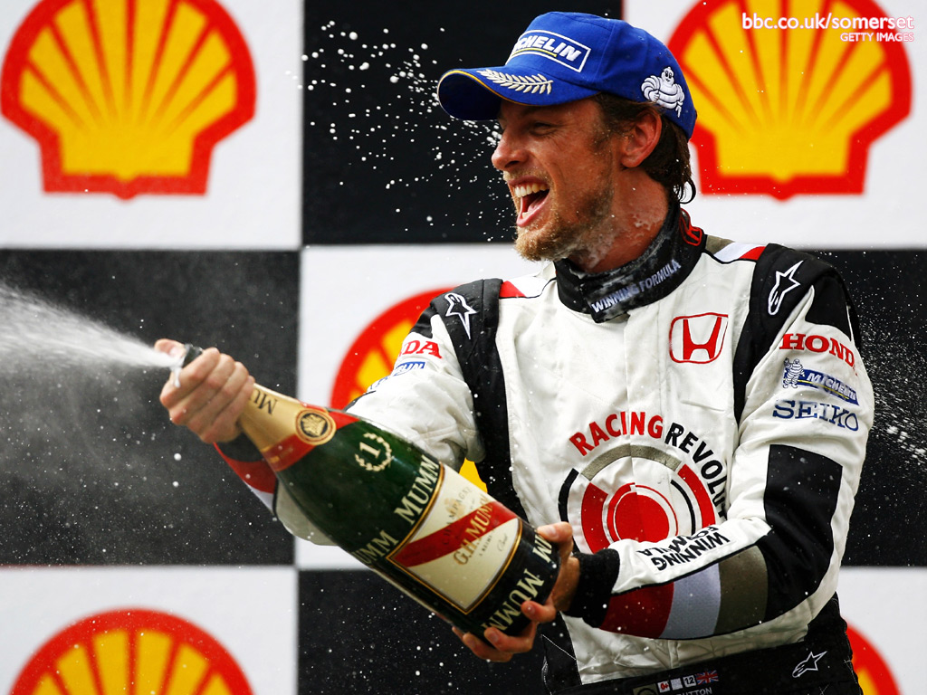 Foto's Jenson Button Formule 1 atletisch Sport