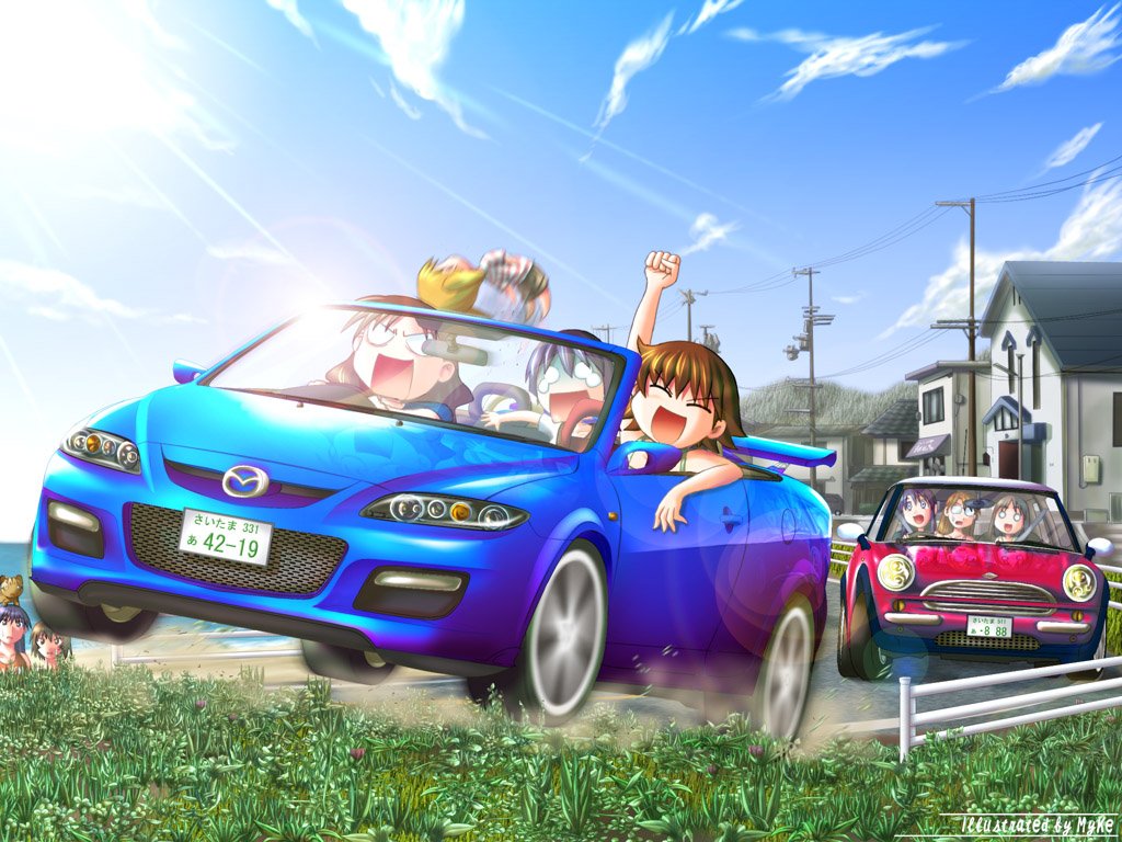 Bakgrunnsbilder til skrivebordet Azumanga Daioh Anime
