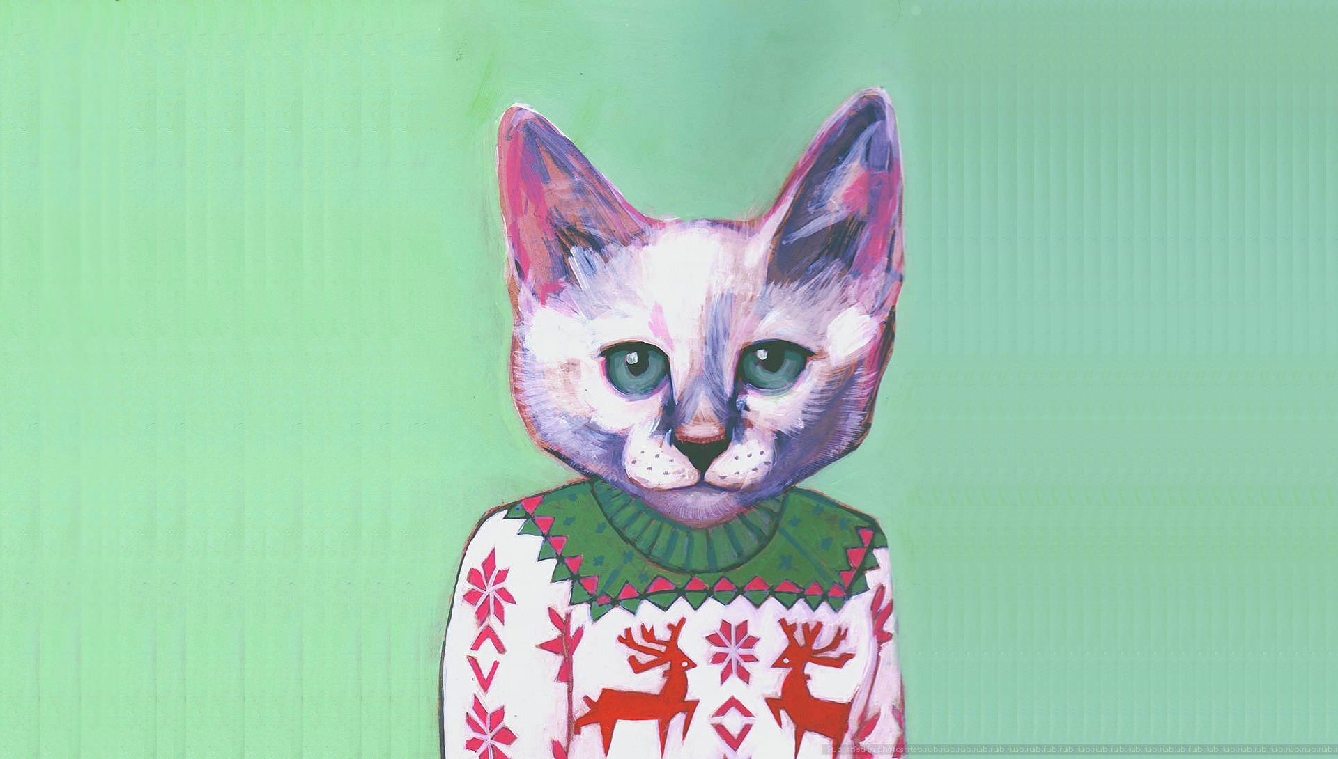 Desktop Wallpapers Cats Animals Painting Art cat animal