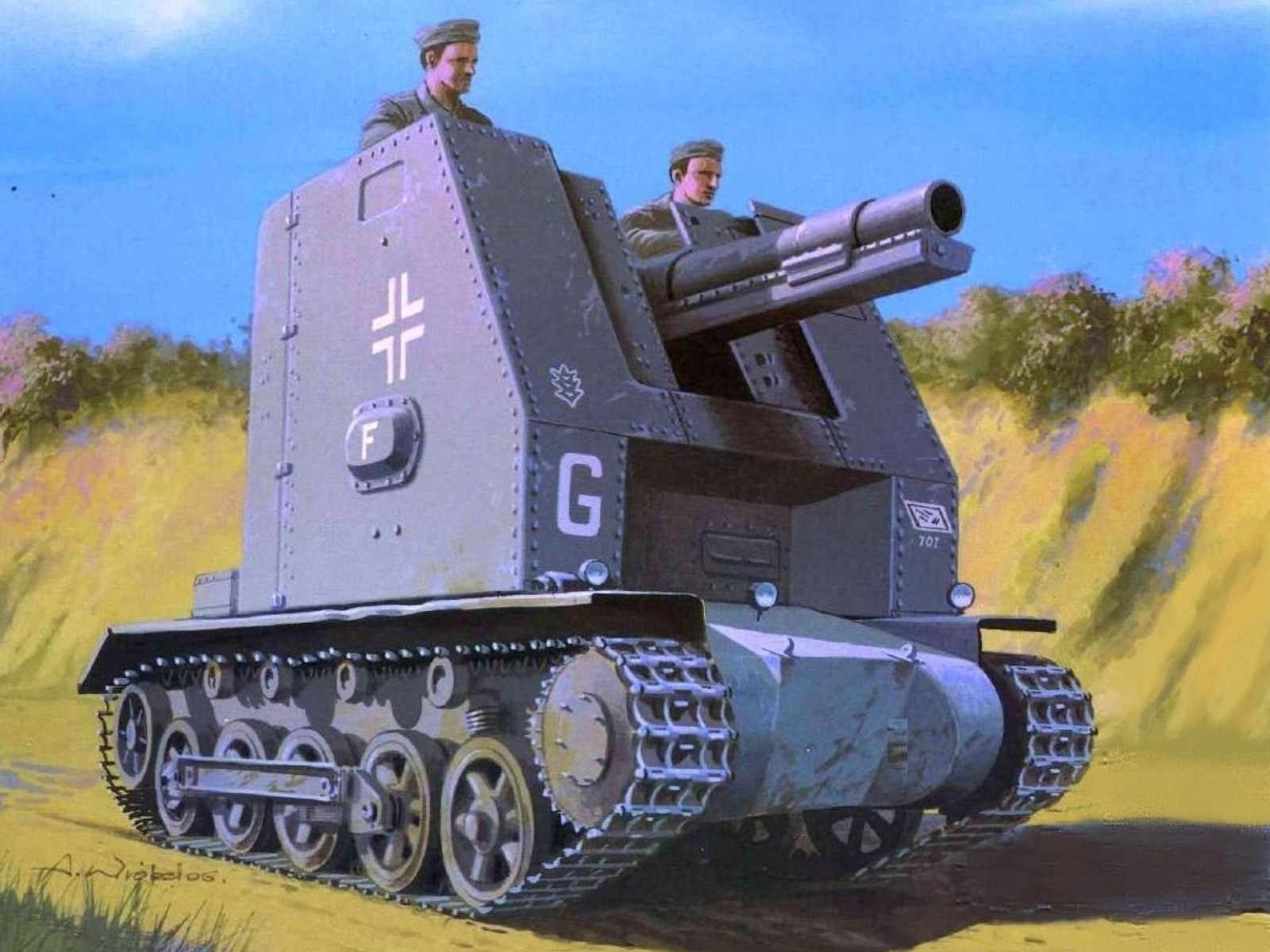 Картинка танк Bison I Рисованные военные Танки Армия