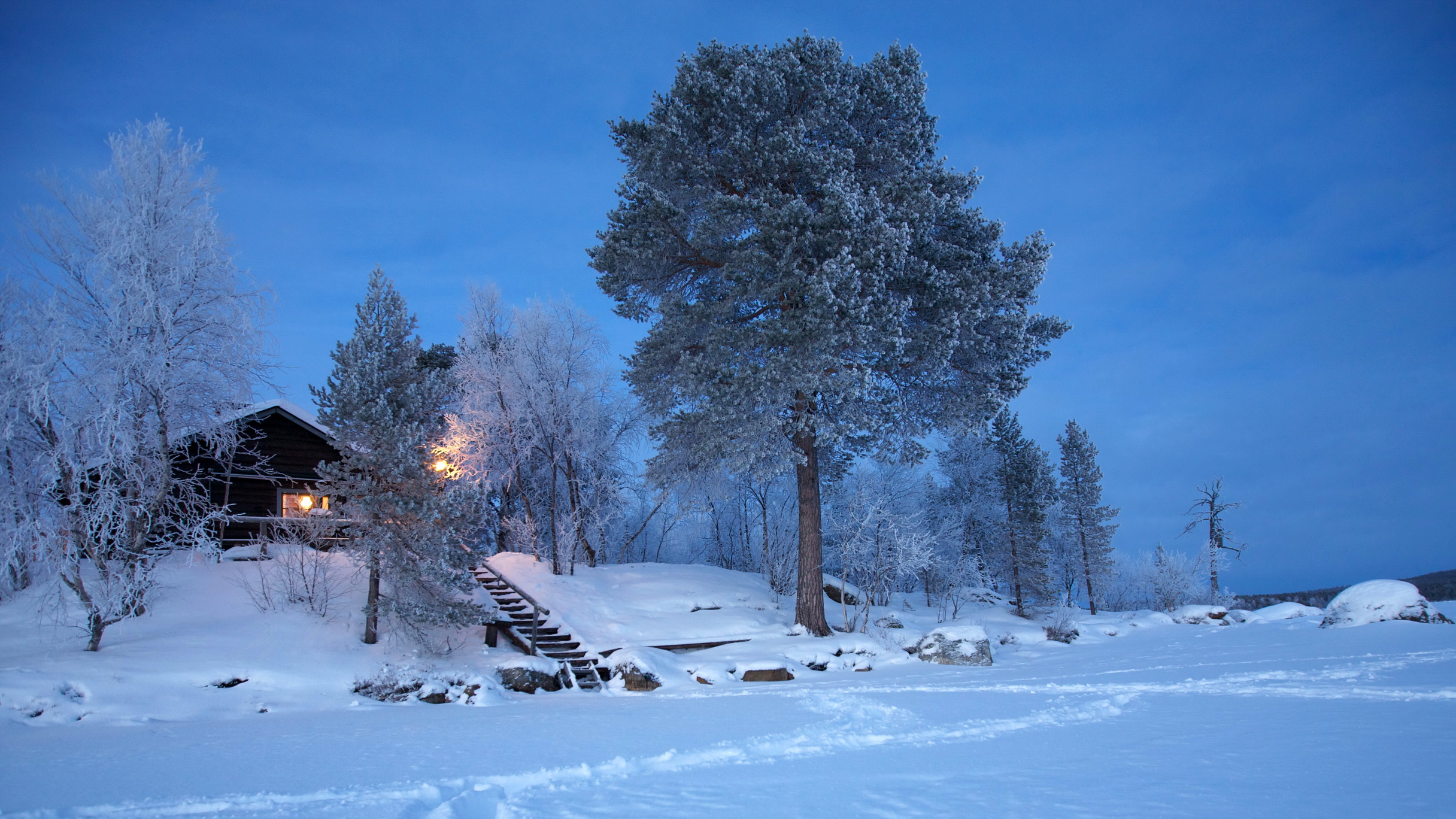 Sfondi del desktop Finlandia Natura Inverno Neve Stagione 2432x1368