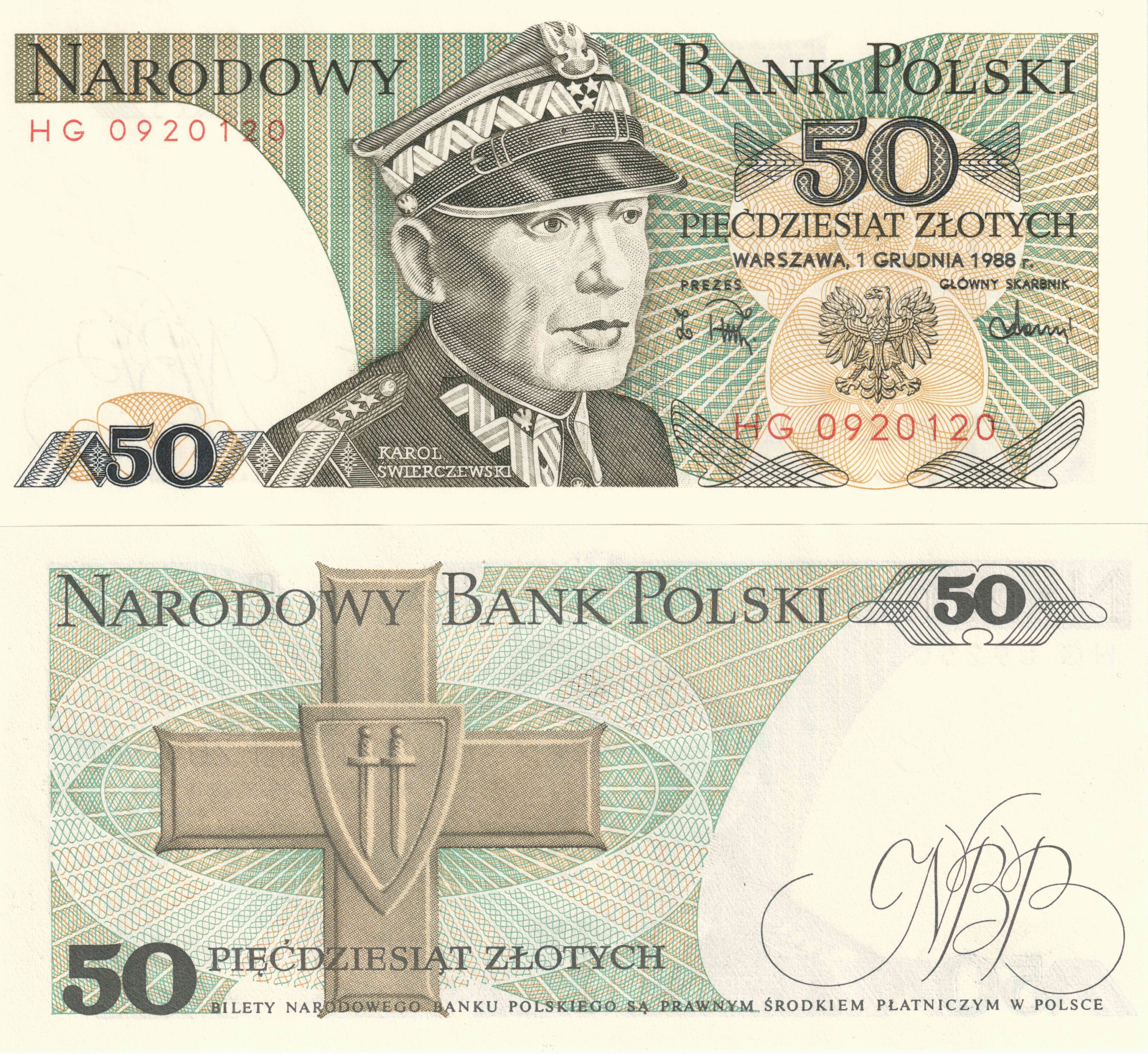 Fotos von Papiergeld 50 PLN Poland Geld Banknoten Geldscheine