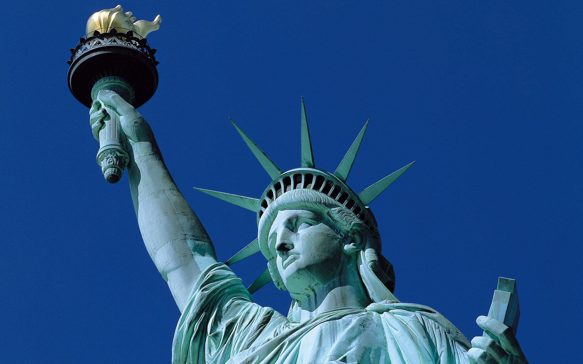 ，美国，自由女神像，城市，
