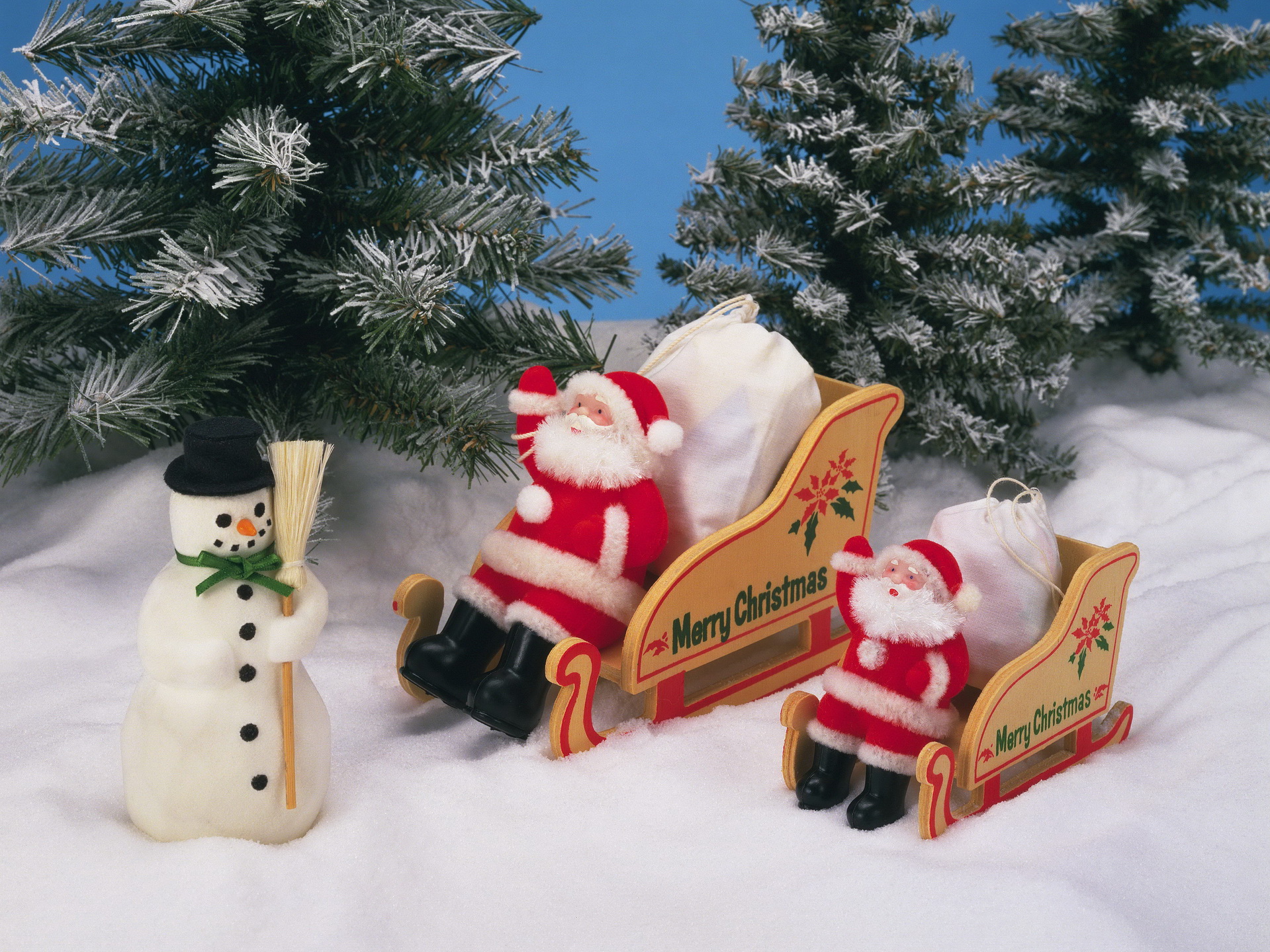，假日，新年，聖誕老人，雪人，雪橇，，