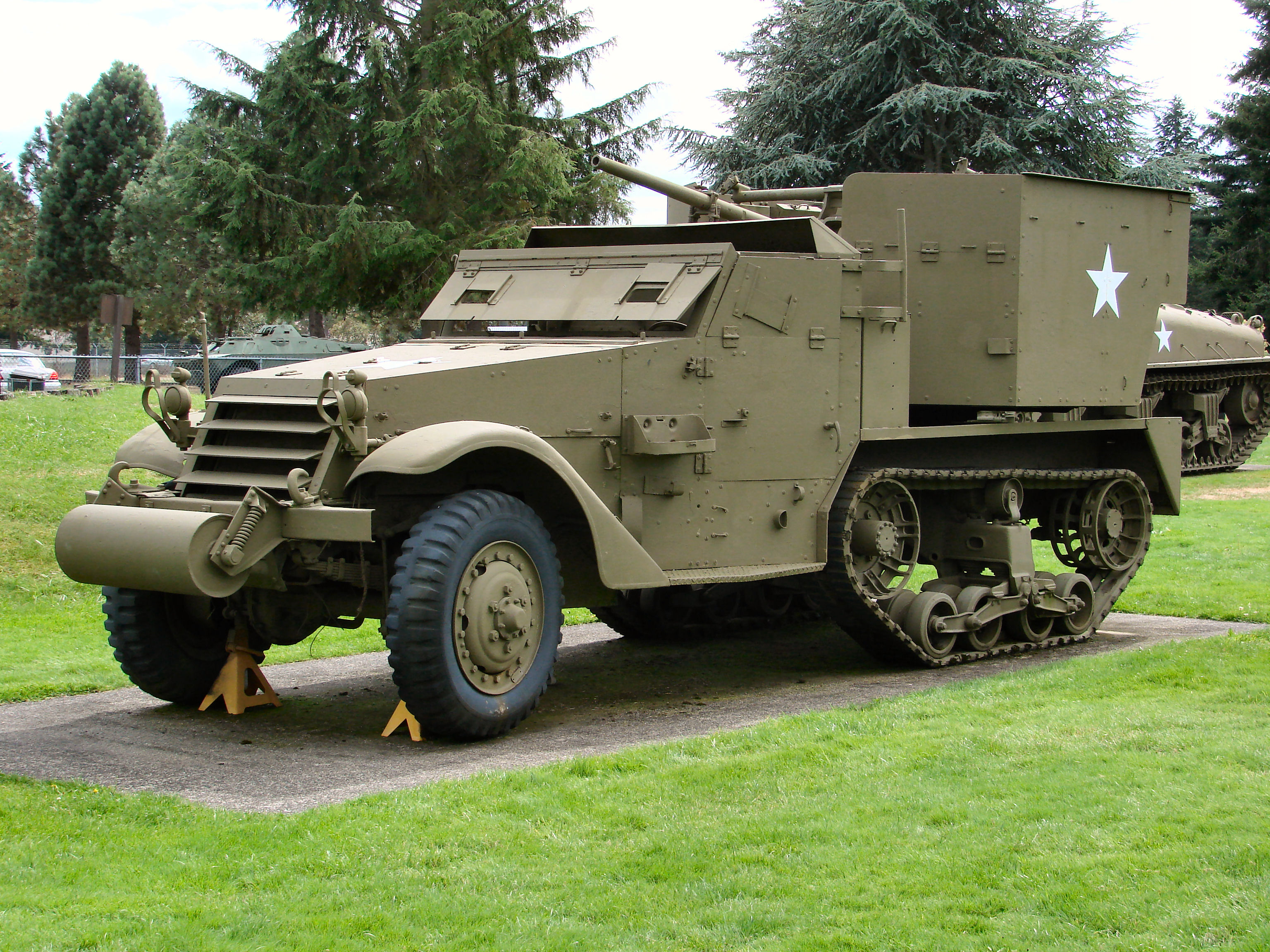 VBTP M15A1 AA Half-Track militar, veículo blindado de transporte de pessoal Exército