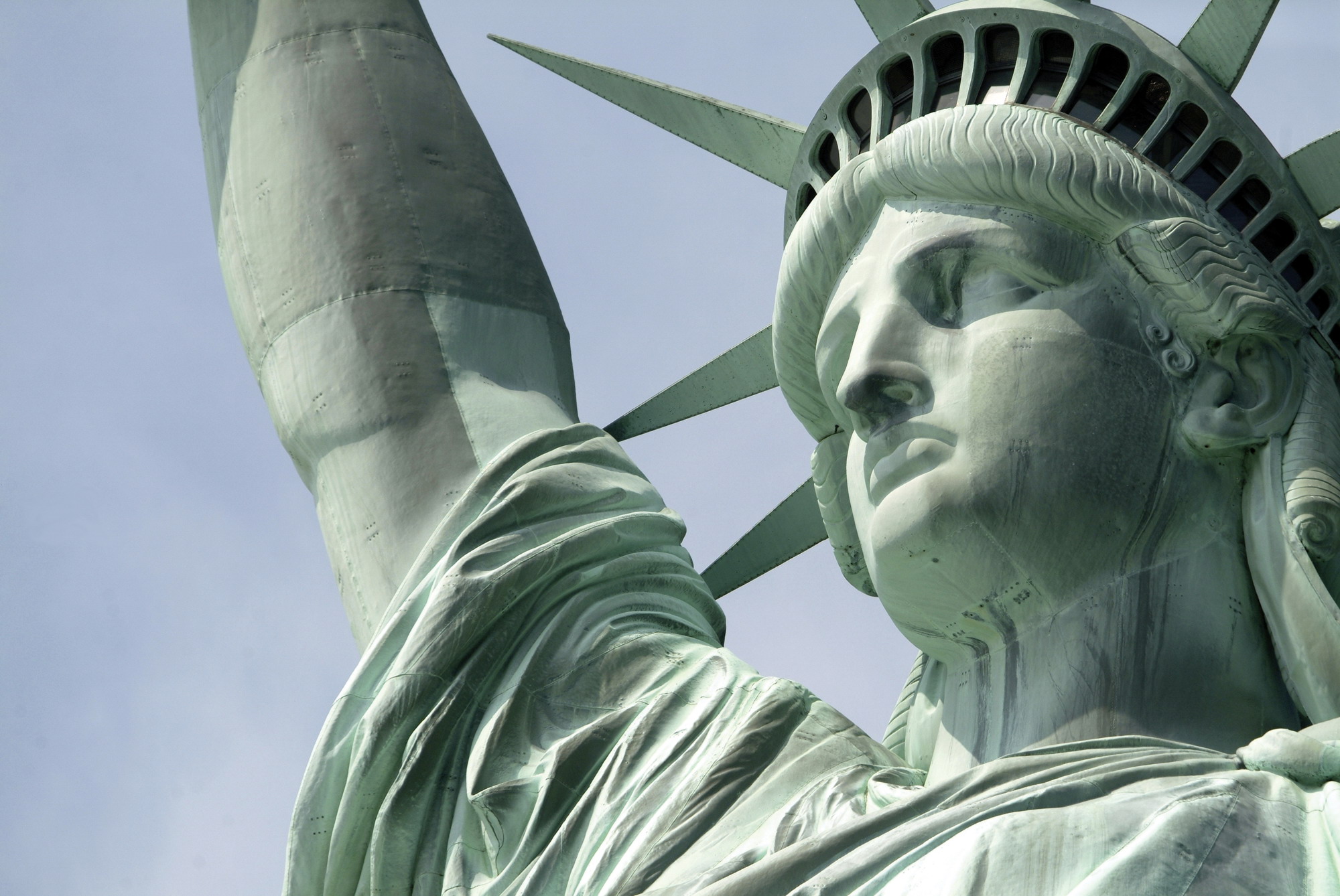 2000x1338，美国，自由女神像，城市，
