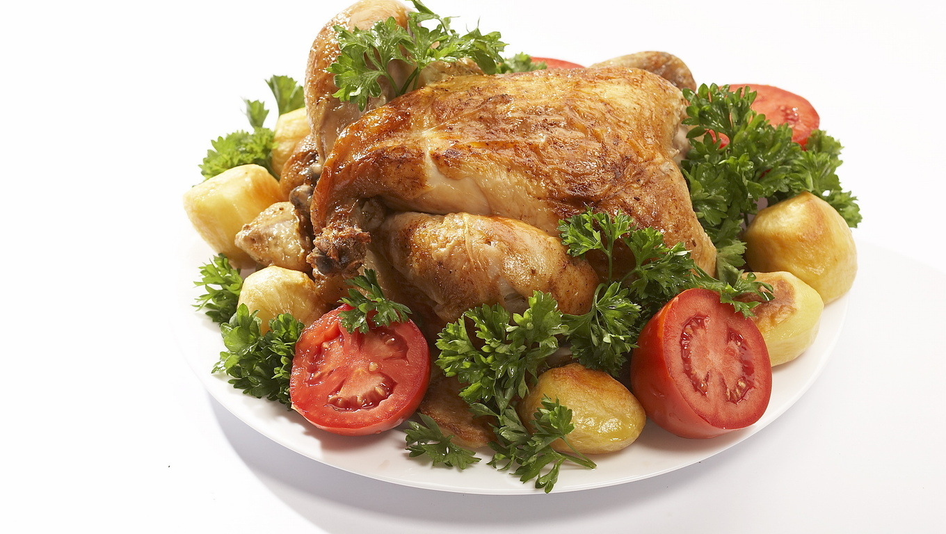 Foton Ugnsbakad kyckling Mat Köttprodukter