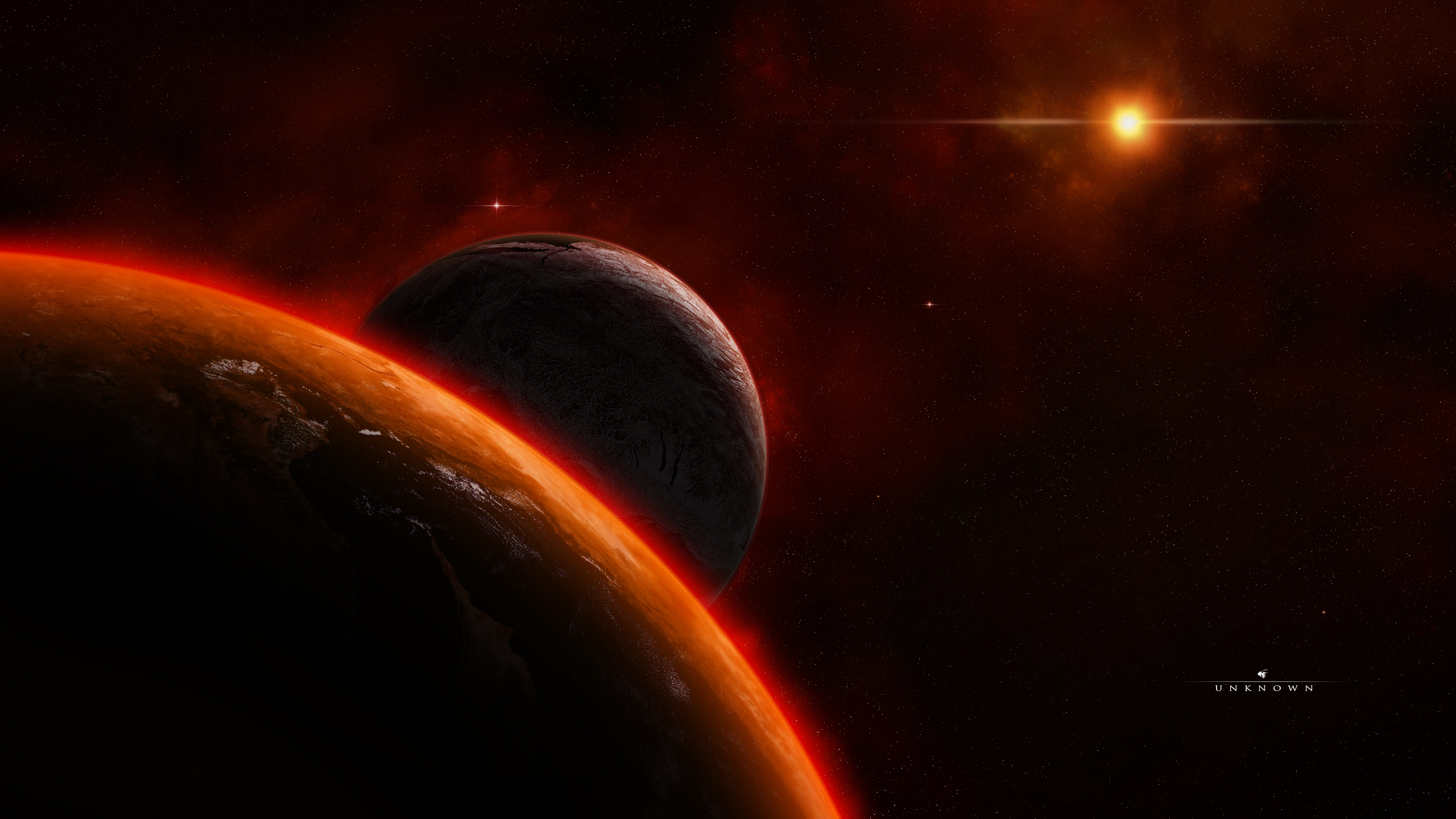Desktop Hintergrundbilder Planet Weltraum 2560x1440 Planeten Kosmos