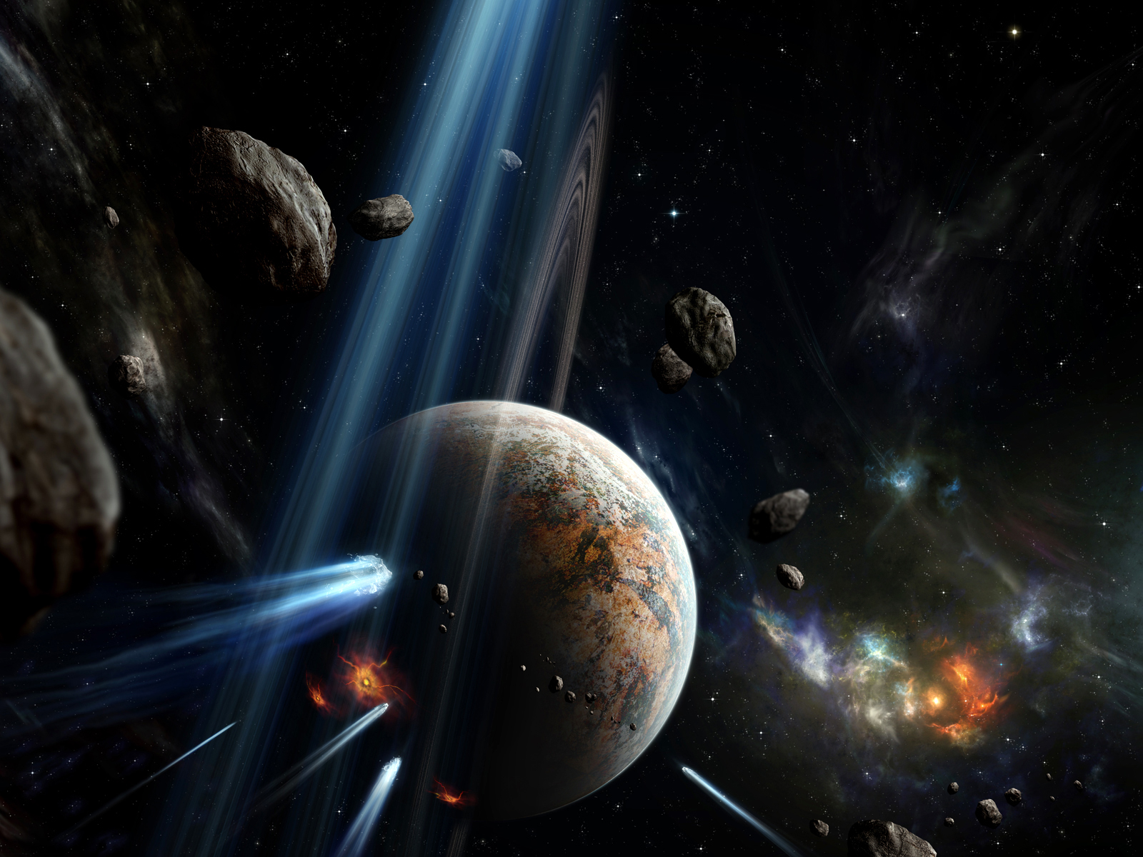 Bilde asteroider det ytre rom Asteroide Verdensrommet