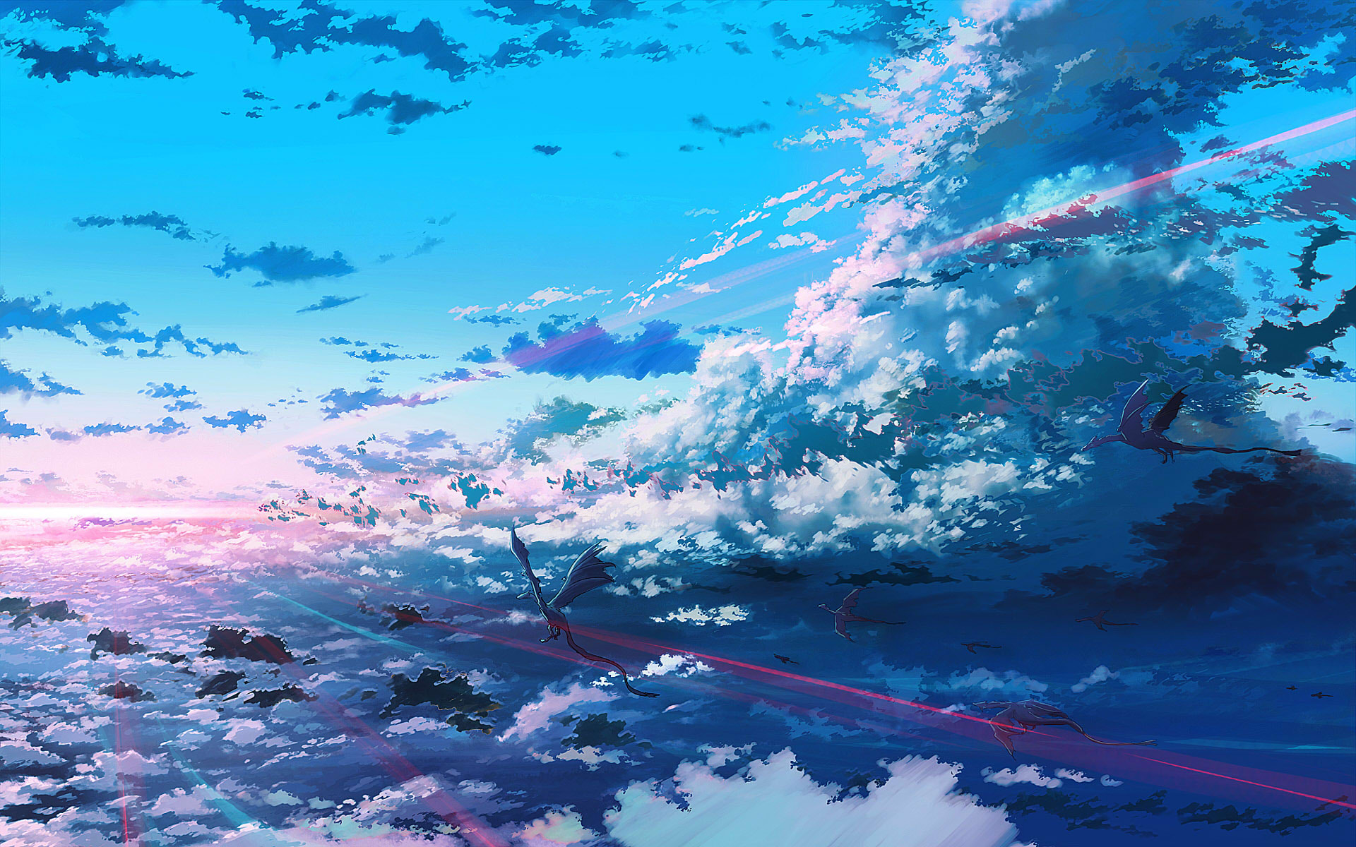 Sfondi del desktop Anime Cielo Nubi 1920x1200 Nuvole