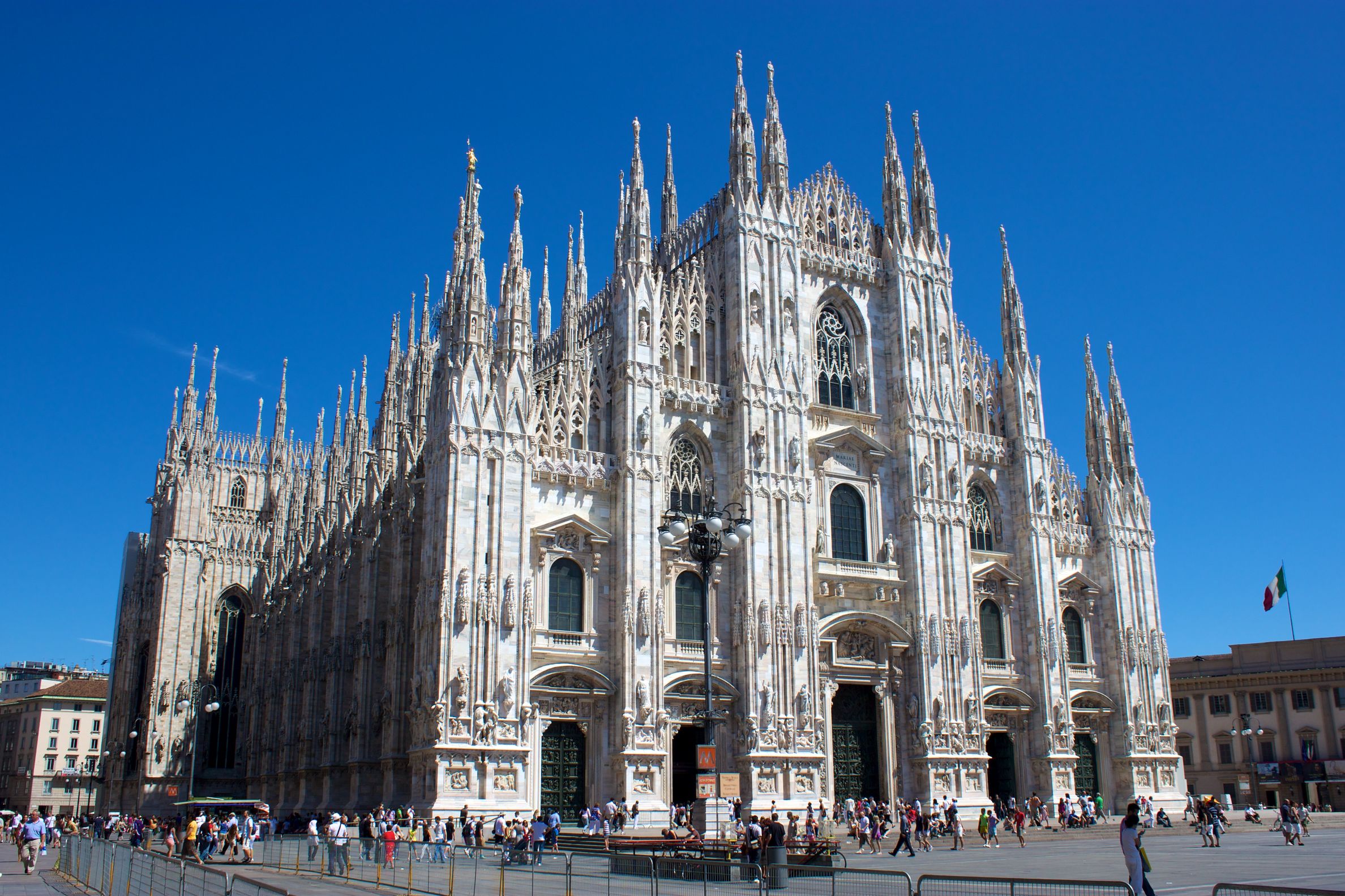Achtergrond een stad Italië Milan Kathedraal Steden