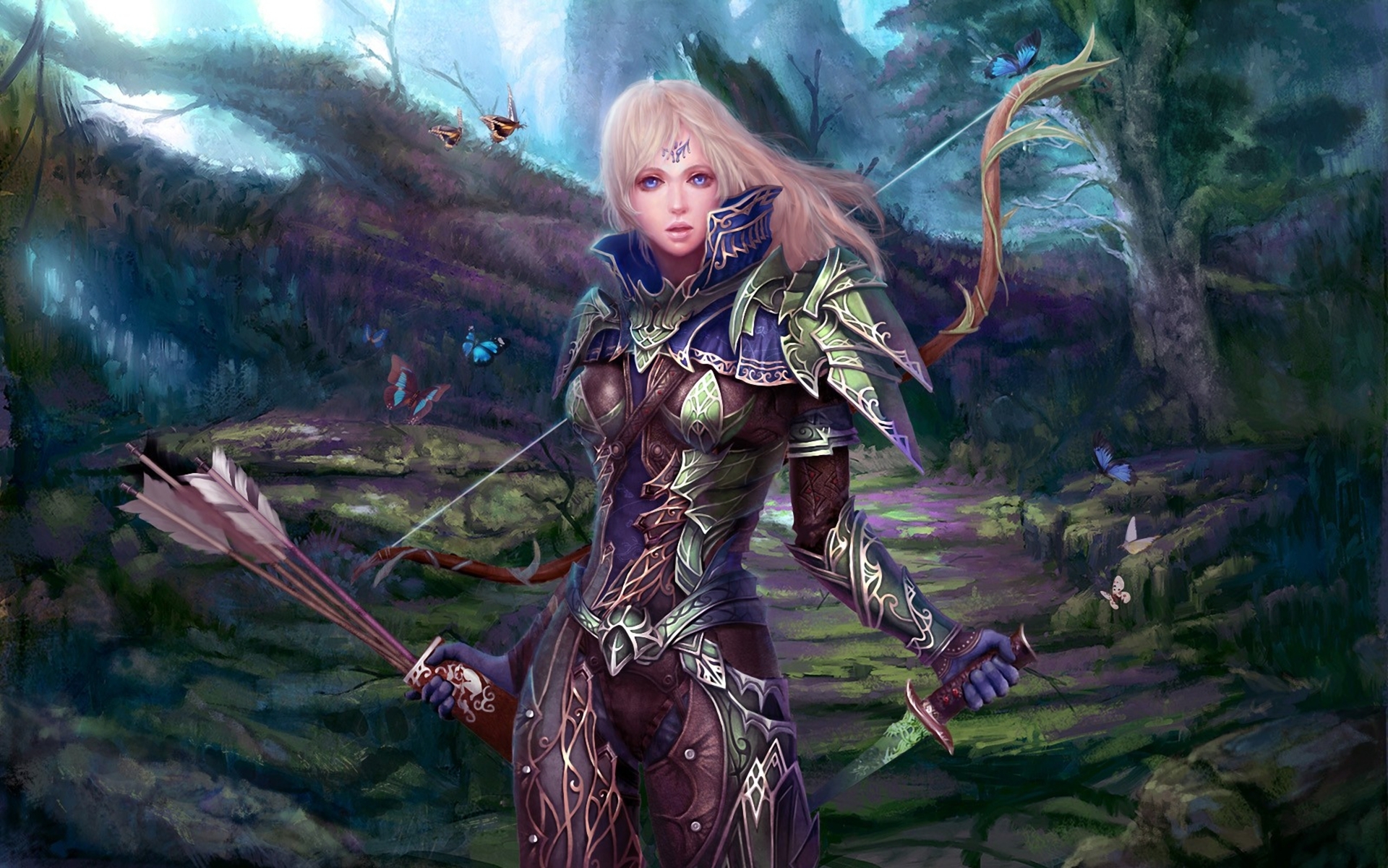 Picture Armor Archers Warriors Girls Fantasy armour warrior female young woman