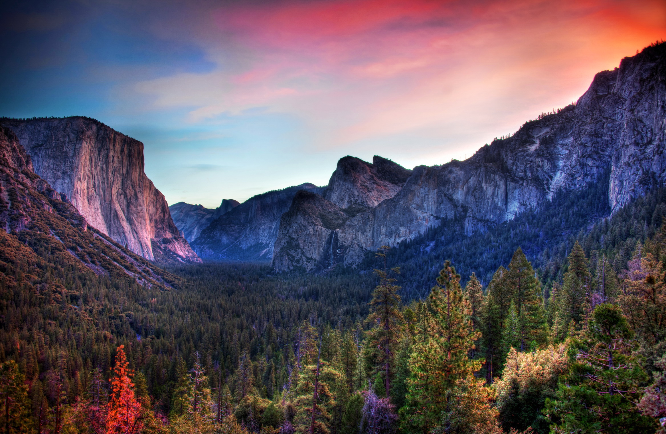 Foto Yosemite Californië verenigde staten Bergen Natuur Parken 2335x1520 Amerika berg park