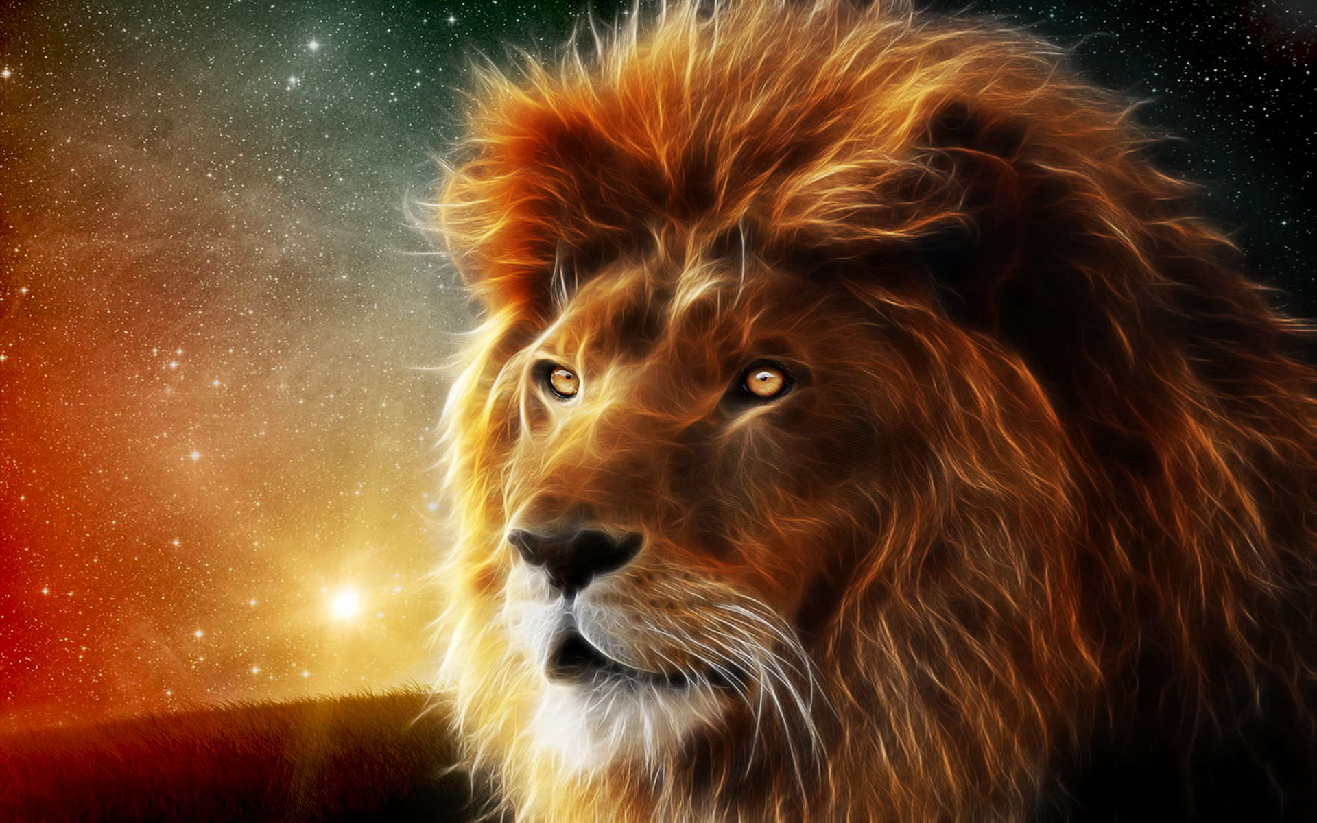 Bilder Lejon Pantherinae 3D grafik Djur ansikte Djur