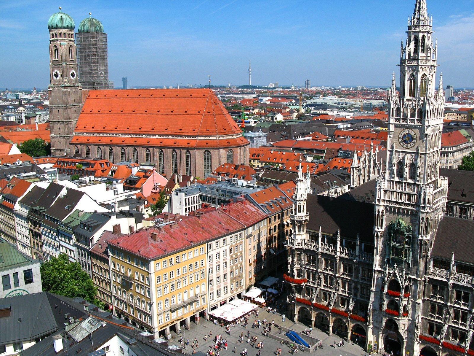 Foto München Tyskland Ett torn stad 1600x1200 Städer