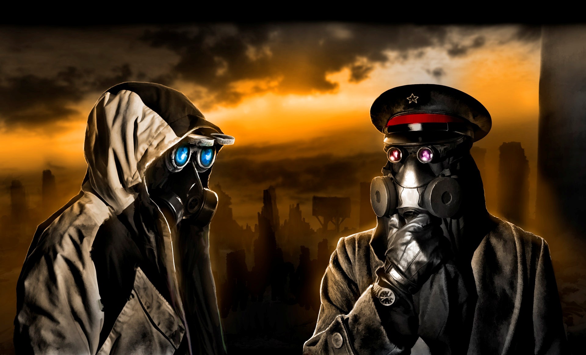 Photos Romantically Apocalyptic Heroes comics Gas mask Fantasy superheroes