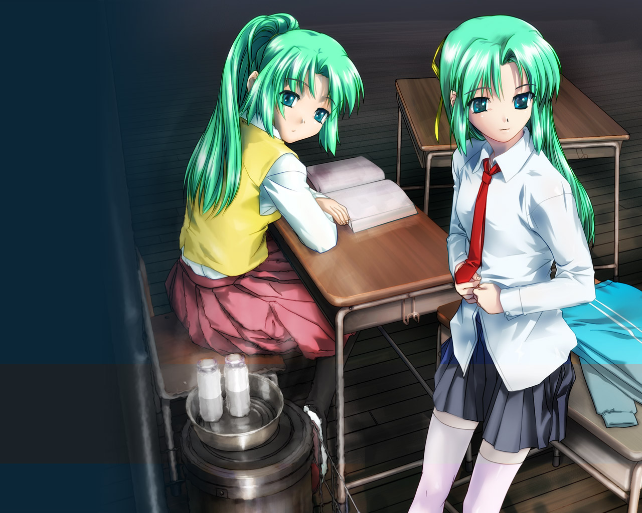 Обои для рабочего стола Higurashi No Naku Koro Ni Аниме молодые