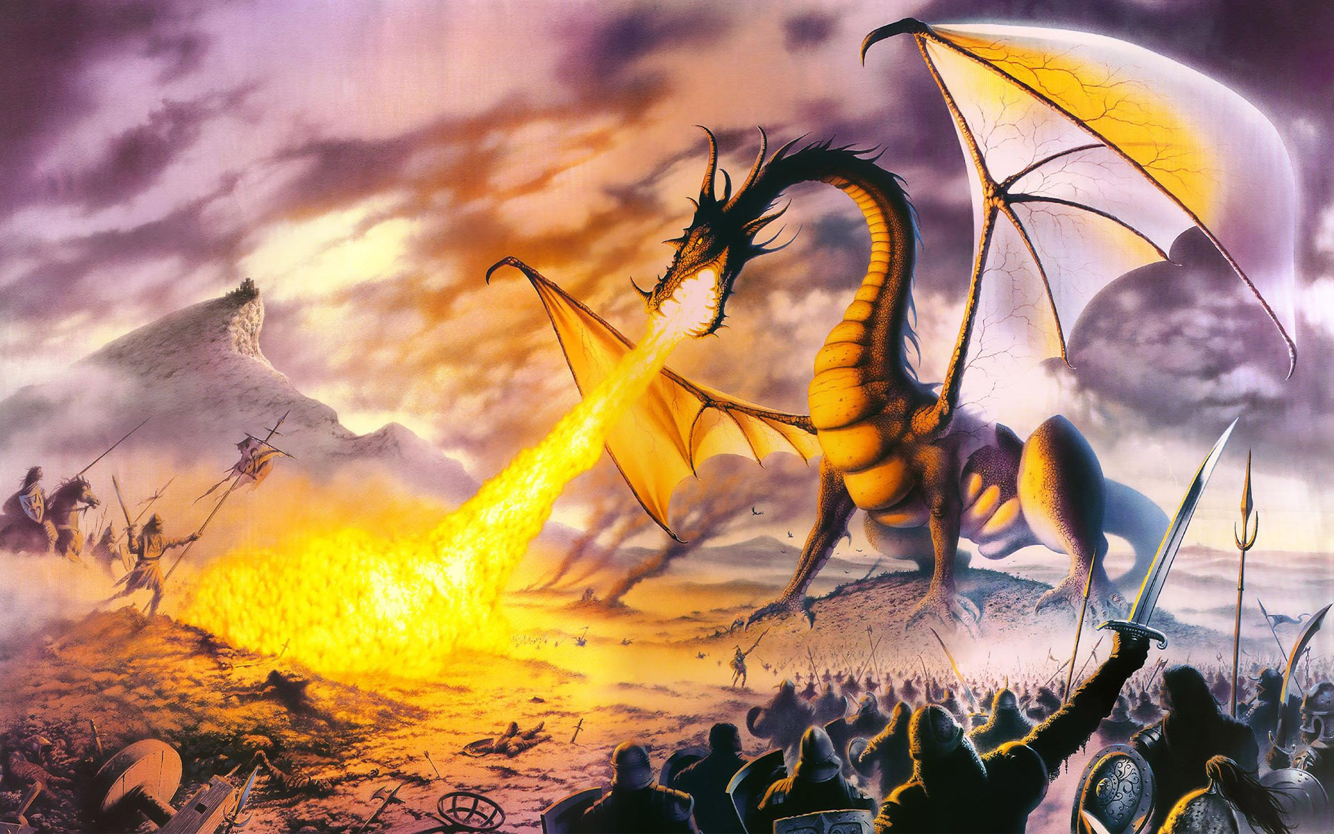 Steve Read Dragons Feu dragon, Flamme Fantasy