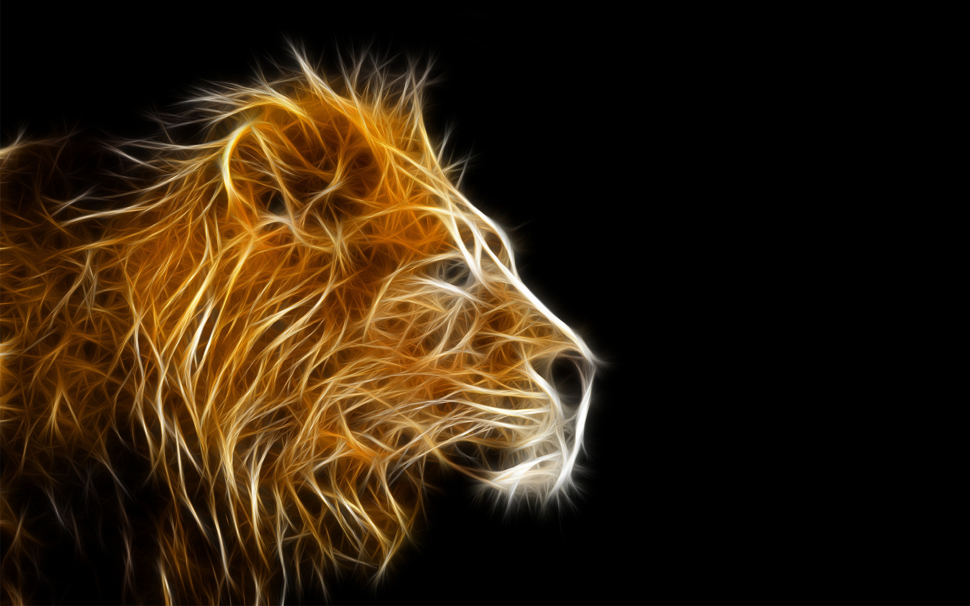 Pictures Lions Big cats 3D Graphics Head animal 1920x1200 lion Animals
