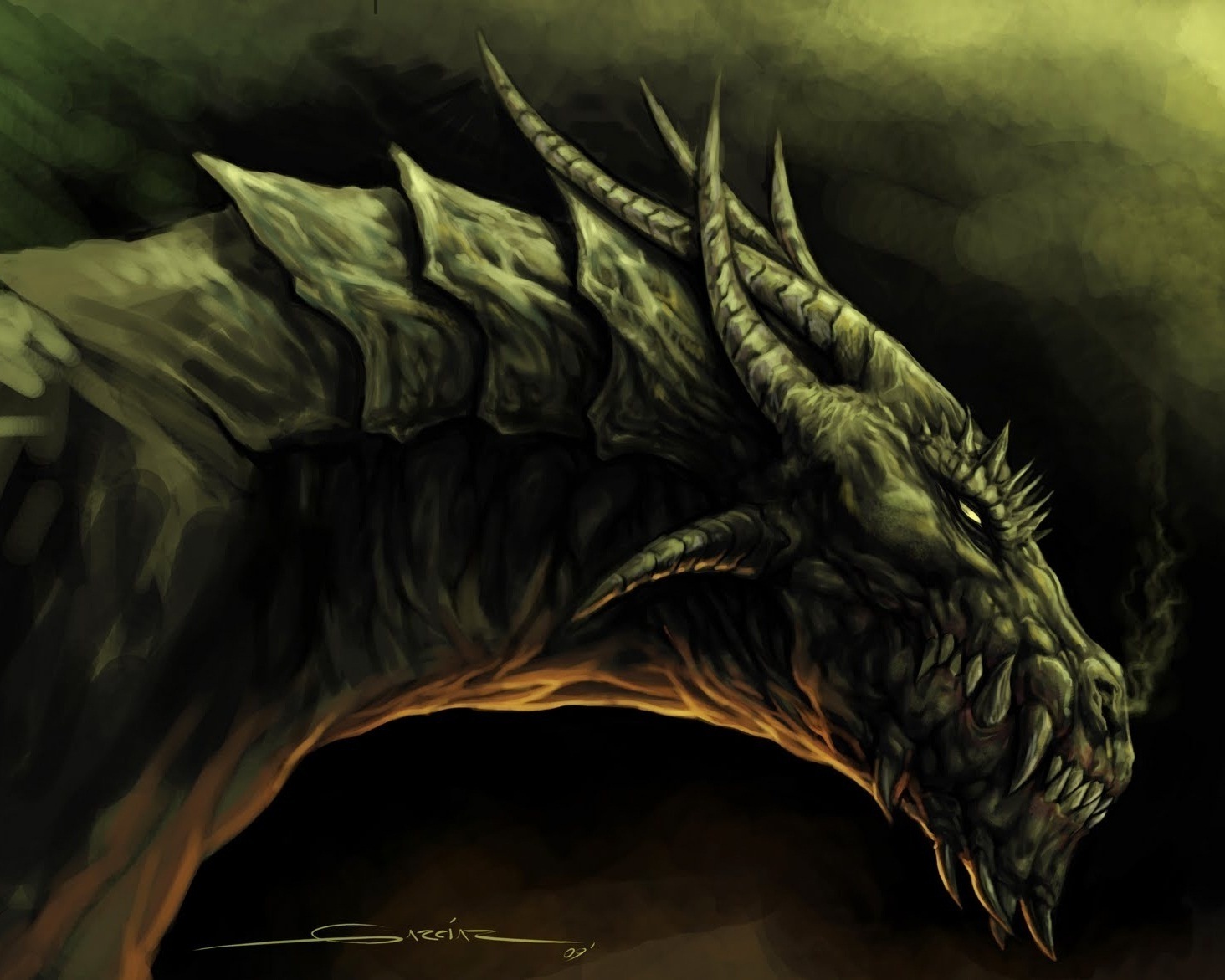 Wallpaper Dragons Fantasy 1464x1171 dragon