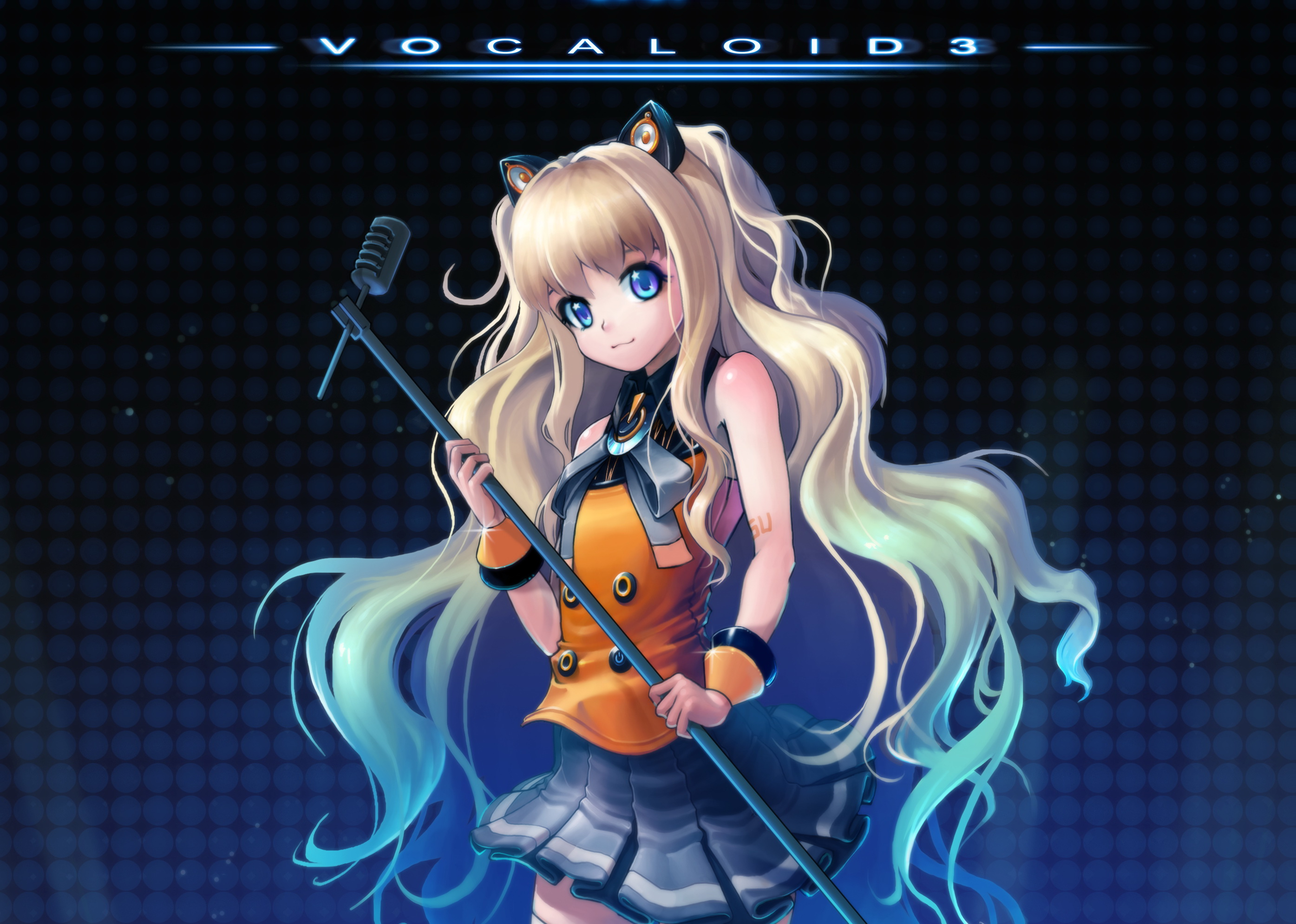 2790x1990 Vocaloid Micrófono Anime