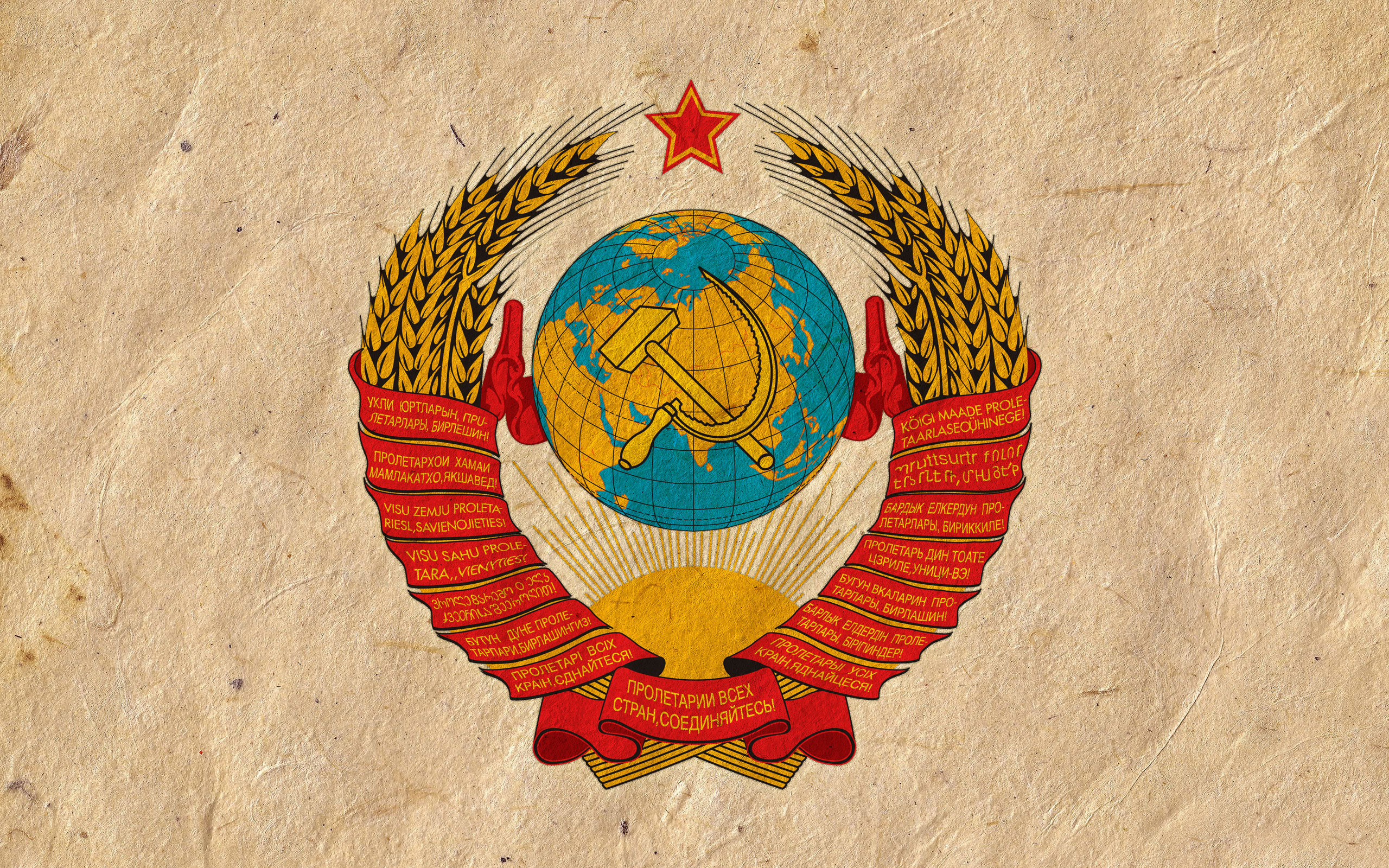 2560x1600 Blason héraldique Union soviétique URSS