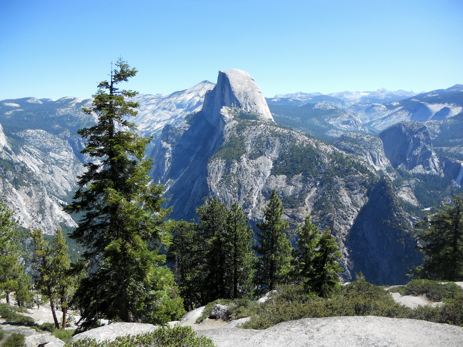 Tapeta na pulpit Yosemite Kalifornia stany zjednoczone Glacier Point Góry przyroda park USA góra Natura Parki