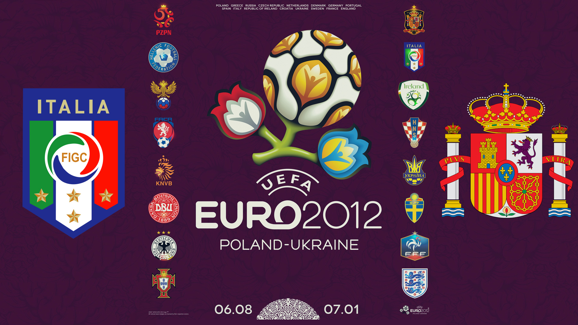 Achtergrond euro 2012 Voetbal atletisch 1920x1080 Sport