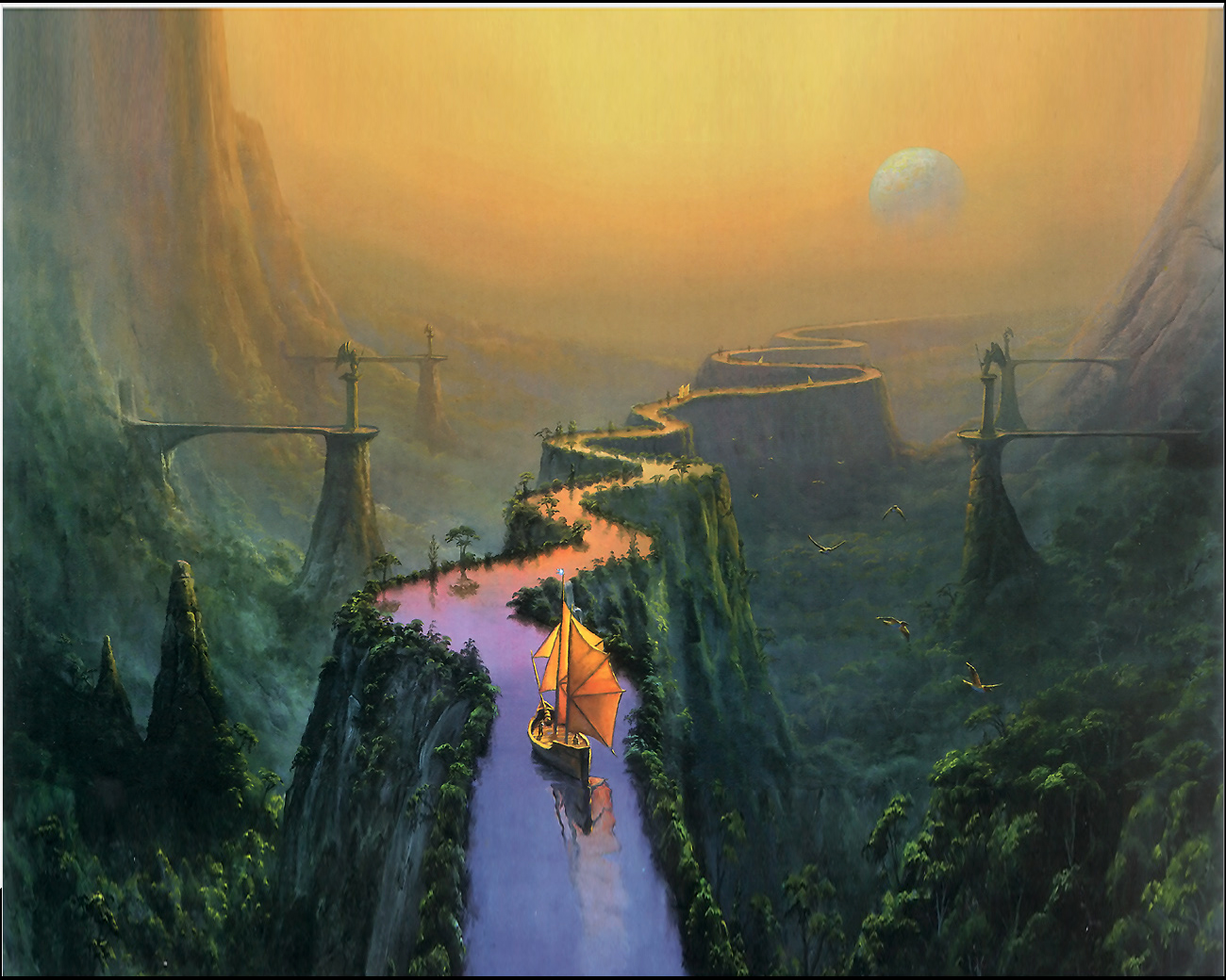 Bilder Fantasy Flusse Fantastische Welt Fluss