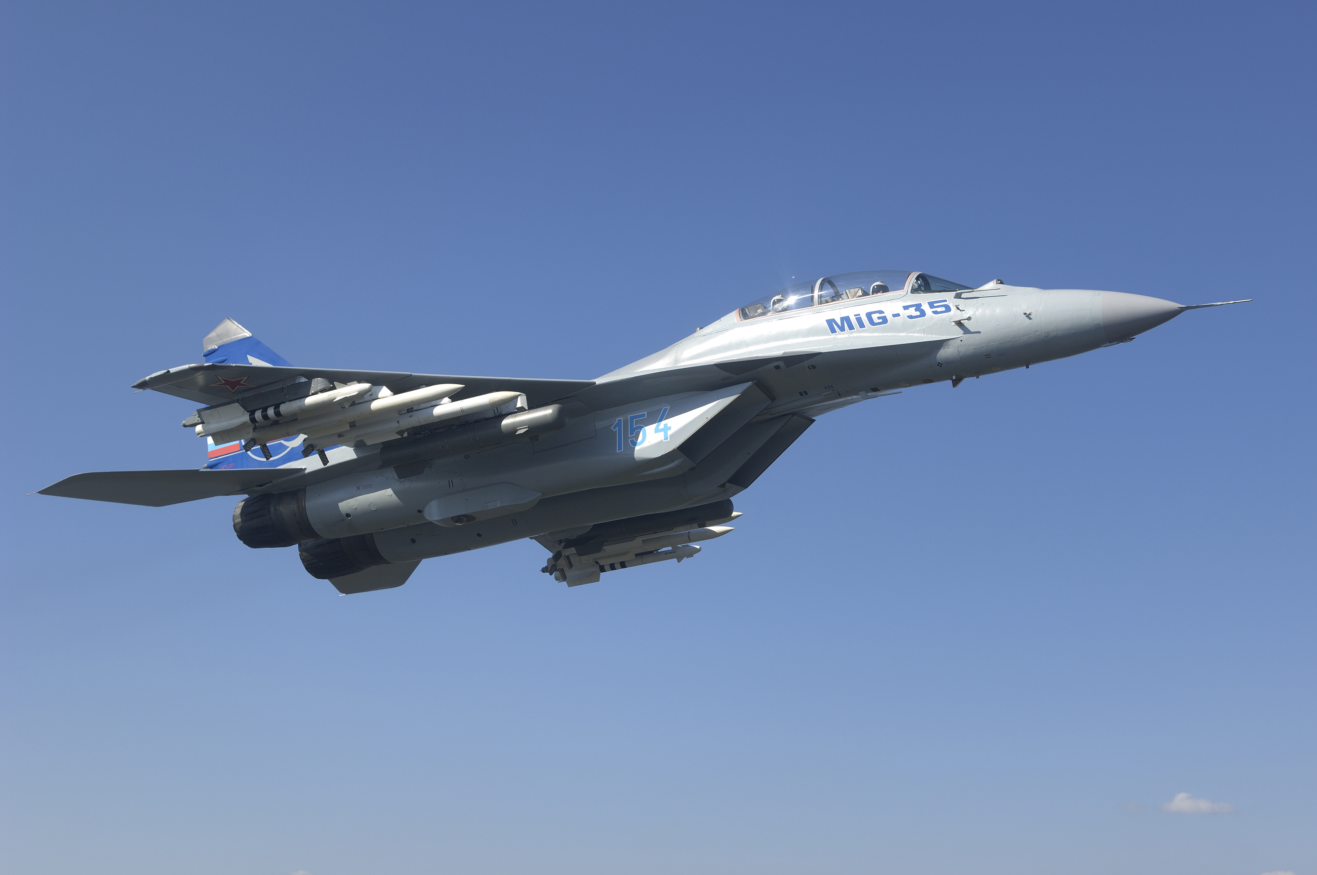 Bakgrunnsbilder til skrivebordet MiG-35 Jagerfly Et fly Luftfart