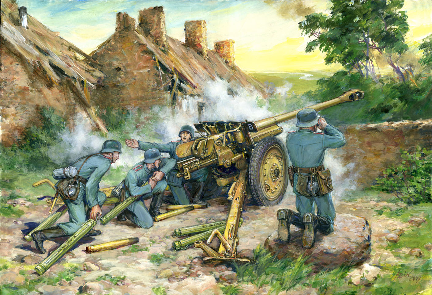 Image Cannon Painting Art military Army