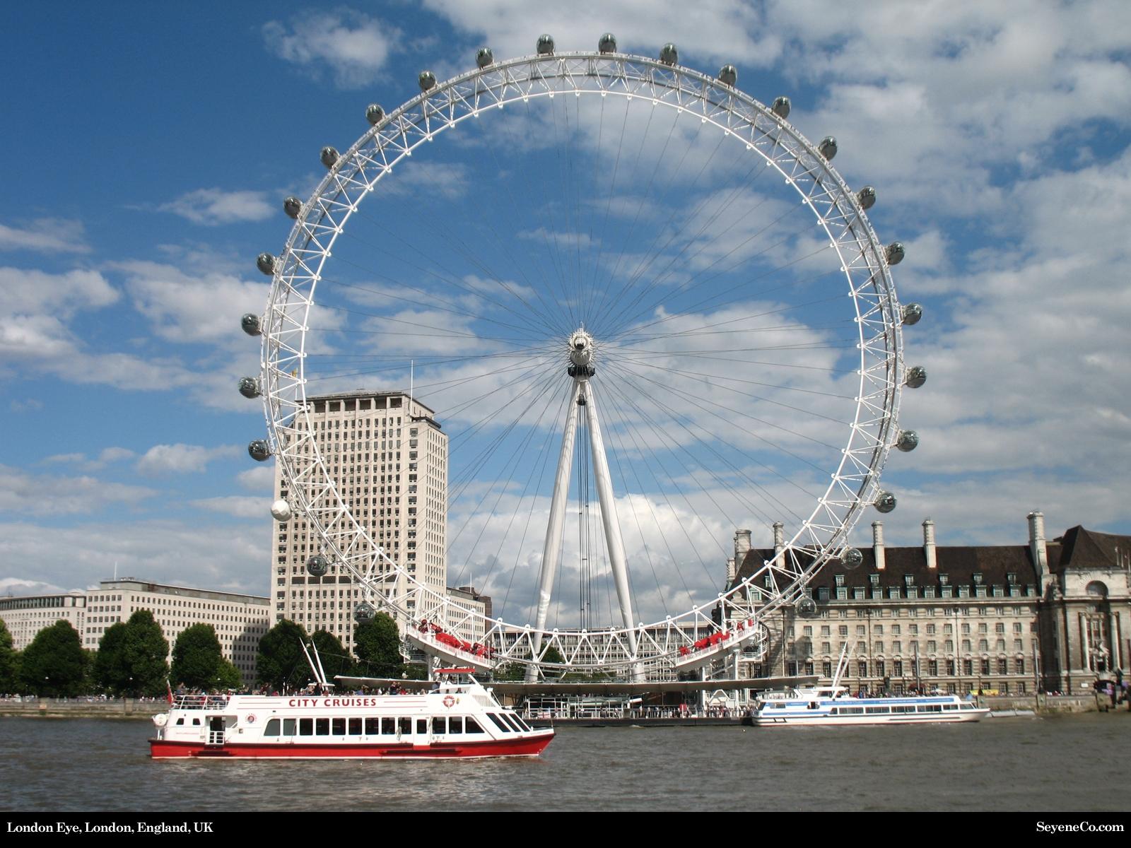 Tapety Wielka Brytania London Eye Miasta budynki 1600x1200 Domy miasto budynek
