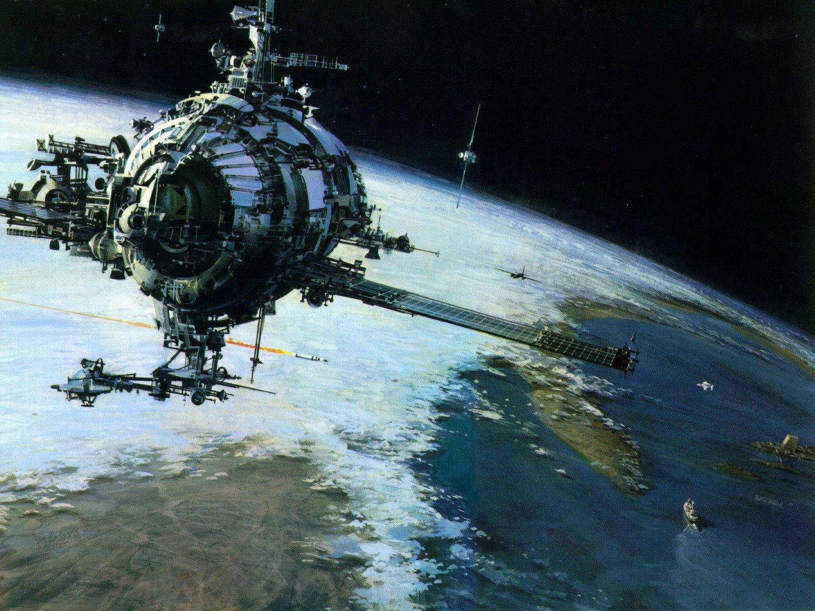1600x1200 Estación espacial Espacio exterior Сosmos
