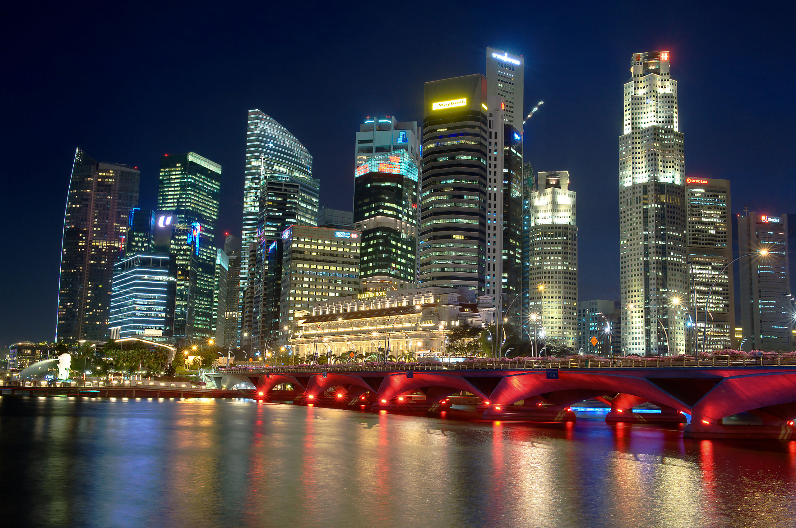 Bilder Singapur Nacht Städte