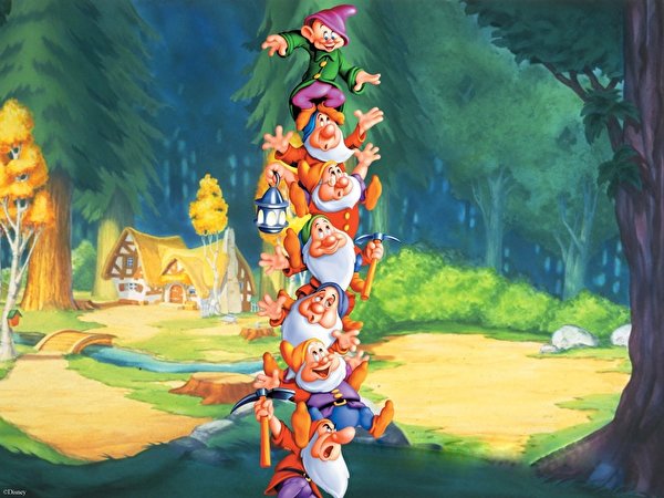 Afbeelding Disney Sneeuwwitje en de zeven dwergen Cartoons 600x450
