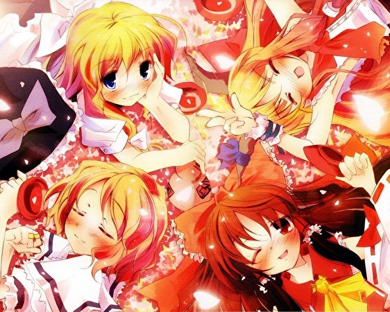 Skrivebordsbakgrunn Touhou: A Summer Day's Dream Anime 562x450