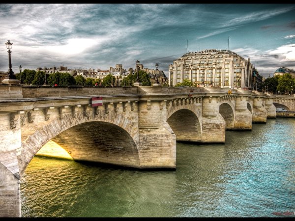 Bilder Frankrike Broar stad 600x450 bro Städer
