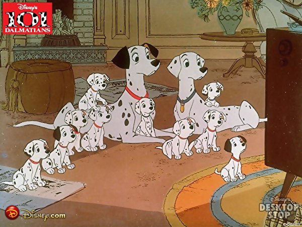 Skrivebordsbakgrunn Disney 101 dalmatinere – En sjarmør i pels Tegnefilm 600x450