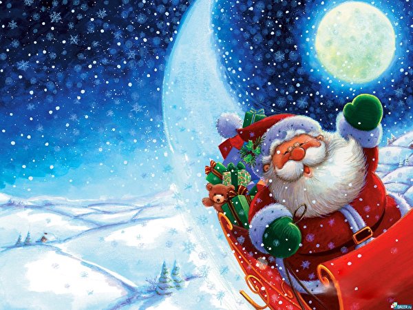 Immagini Capodanno Slitta Babbo Natale Giorno festivo 600x450 natale anno nuovo