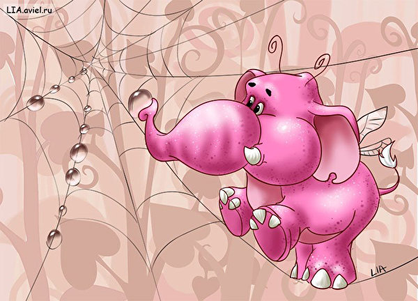 Sfondi elefante Cartoni animati 600x432 Elefanti cartone animato