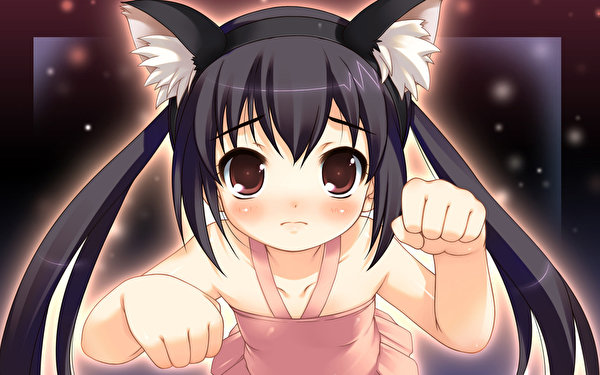 Desktop Wallpapers Neko Girls Anime 600x375 catgirl