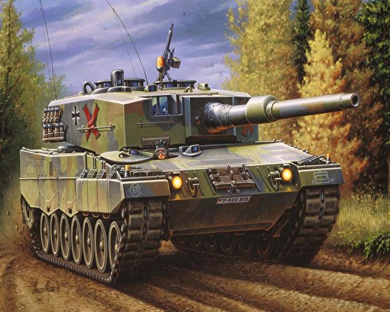 Immagini Esercito carro armato Leopard 2 A4 Disegnate 562x450 Carri armati dipinti