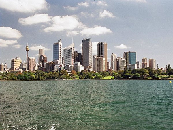 Bakgrundsbilder Sydney Australien Himmel stad Molnen 600x450 Städer