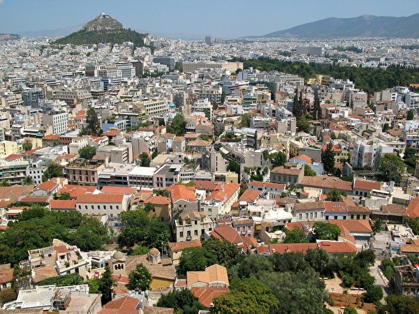 Skrivebordsbakgrunn Hellas byen 600x450 Byer en by