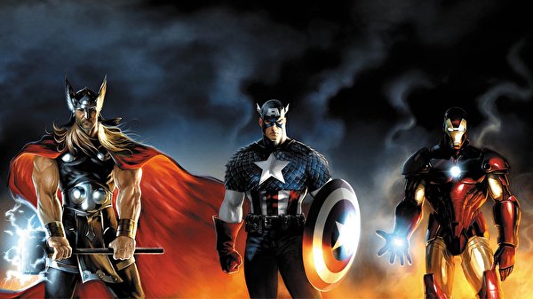 Bilder Superhjältar Thor superhjälte Captain America superhjälte Fantasy 600x337