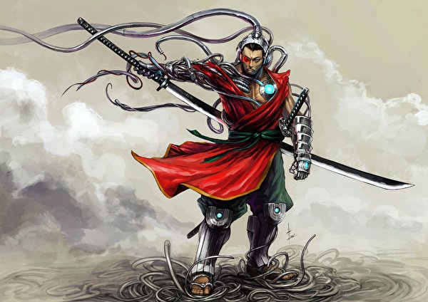 Bilder von Fantasy Katana Säbel Rüstung Krieger Samurai 600x424